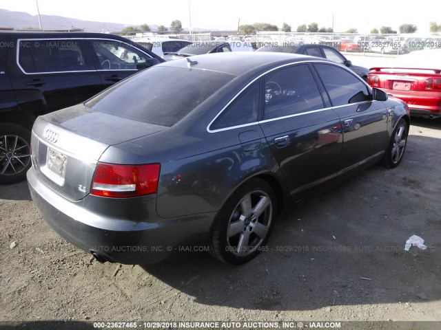 WAUEH74FX7N059654 - 2007 AUDI A6 S-LINE QUATTRO GRAY photo 4