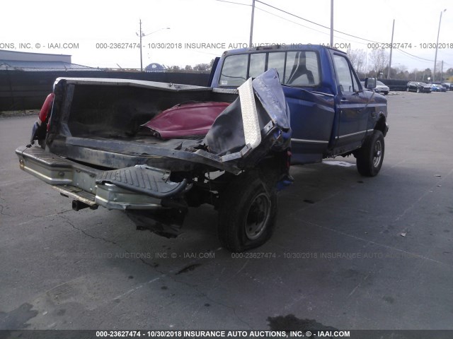 1FTHF36F0VEC53294 - 1997 FORD F350 BLUE photo 4