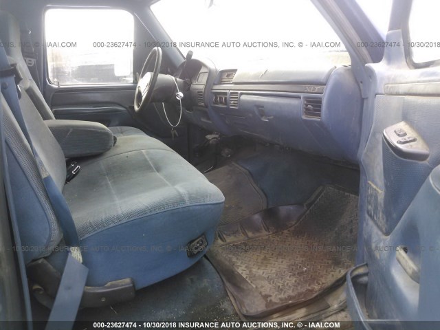 1FTHF36F0VEC53294 - 1997 FORD F350 BLUE photo 5