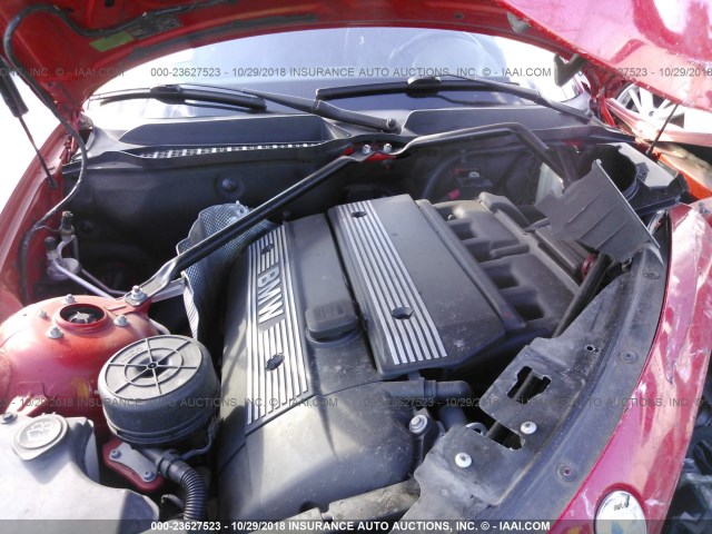 4USBT53574LT25330 - 2004 BMW Z4 3.0 RED photo 10
