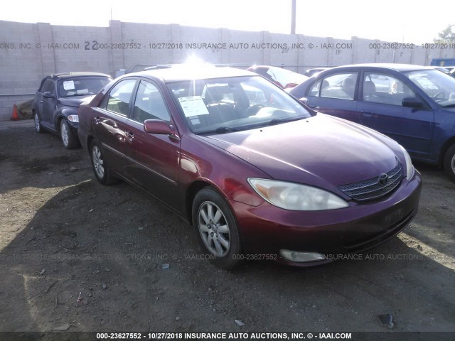4T1BF30K63U040523 - 2003 TOYOTA CAMRY LE/XLE/SE RED photo 1