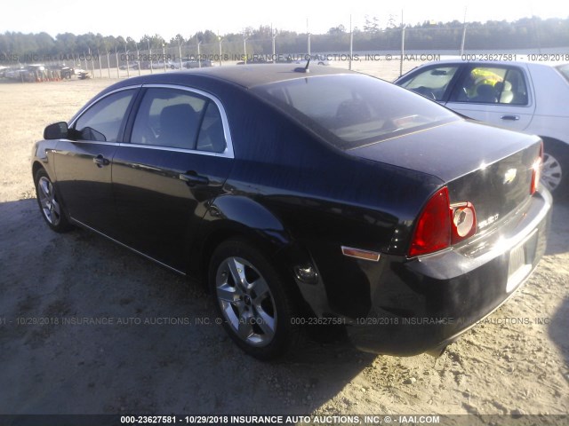 1G1ZH57B694207852 - 2009 CHEVROLET MALIBU 1LT BLACK photo 3