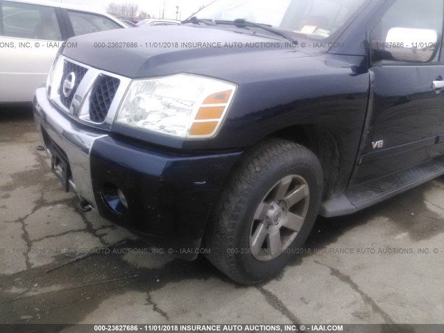 5N1AA08B56N730856 - 2006 NISSAN ARMADA SE/LE Dark Blue photo 6