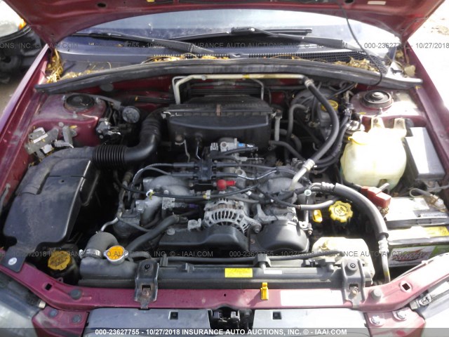 JF1SG65653H758285 - 2003 SUBARU FORESTER 2.5XS წითელი ფოტო 10