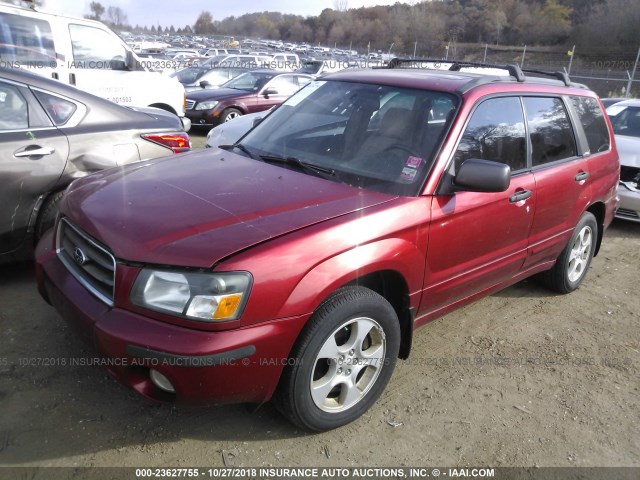 JF1SG65653H758285 - 2003 SUBARU FORESTER 2.5XS წითელი ფოტო 2