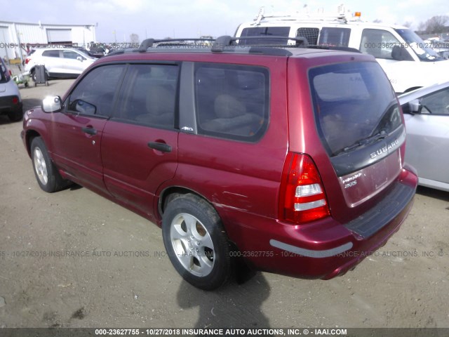 JF1SG65653H758285 - 2003 SUBARU FORESTER 2.5XS RED photo 3