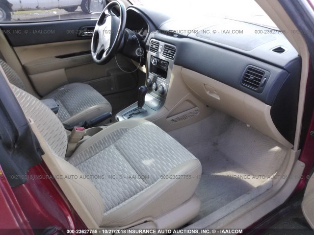 JF1SG65653H758285 - 2003 SUBARU FORESTER 2.5XS წითელი ფოტო 5