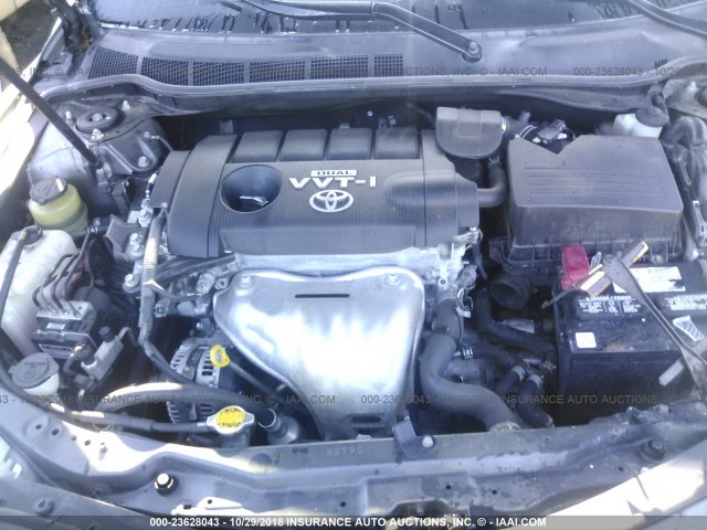 4T1BF3EK6AU531163 - 2010 TOYOTA CAMRY SE/LE/XLE GRAY photo 10