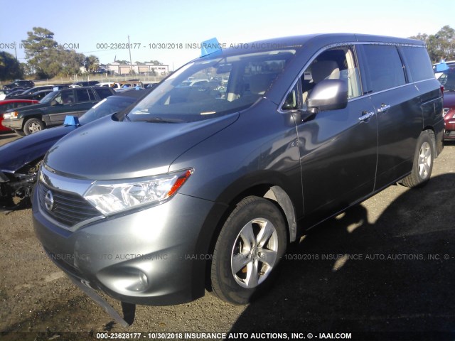 JN8AE2KP8F9127051 - 2015 NISSAN QUEST S/SV/SL/PLATINUM GRAY photo 2