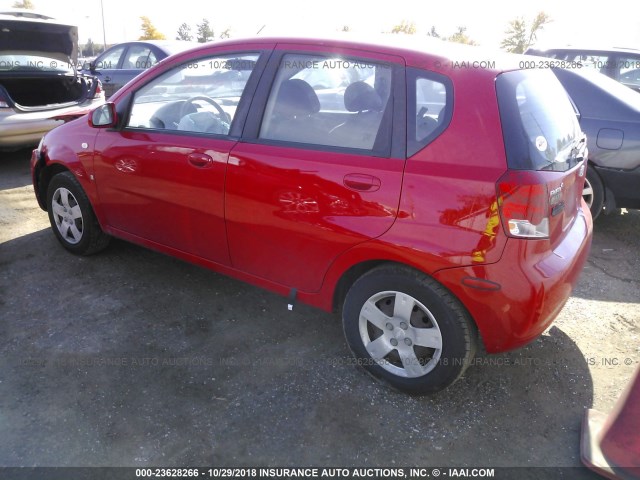 KL1TD66608B116256 - 2008 CHEVROLET AVEO LS RED photo 3