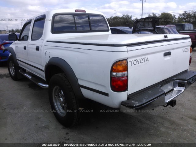 5TEGN92N11Z740171 - 2001 TOYOTA TACOMA DOUBLE CAB PRERUNNER WHITE photo 3