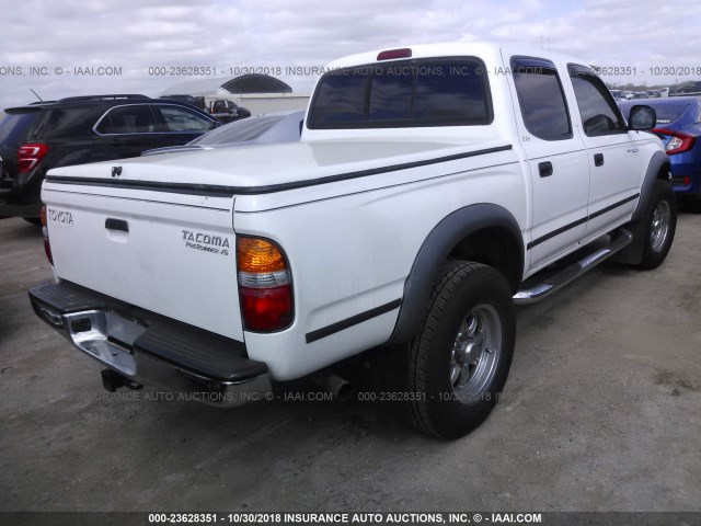 5TEGN92N11Z740171 - 2001 TOYOTA TACOMA DOUBLE CAB PRERUNNER WHITE photo 4