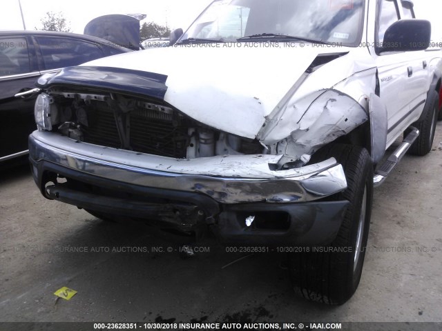 5TEGN92N11Z740171 - 2001 TOYOTA TACOMA DOUBLE CAB PRERUNNER WHITE photo 6