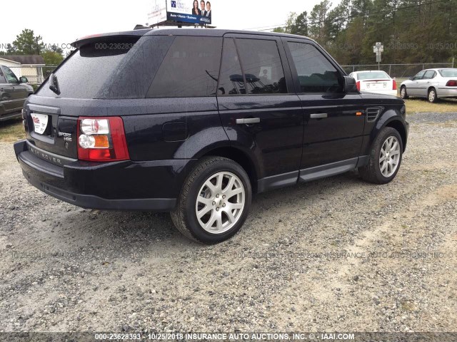 SALSK25448A147186 - 2008 LAND ROVER RANGE ROVER SPORT HSE Dark Blue photo 4