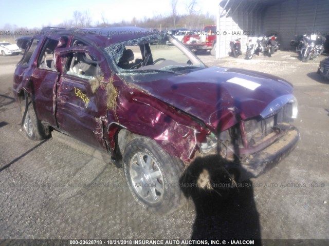 5GAET13P442294994 - 2004 BUICK RAINIER CXL MAROON photo 1