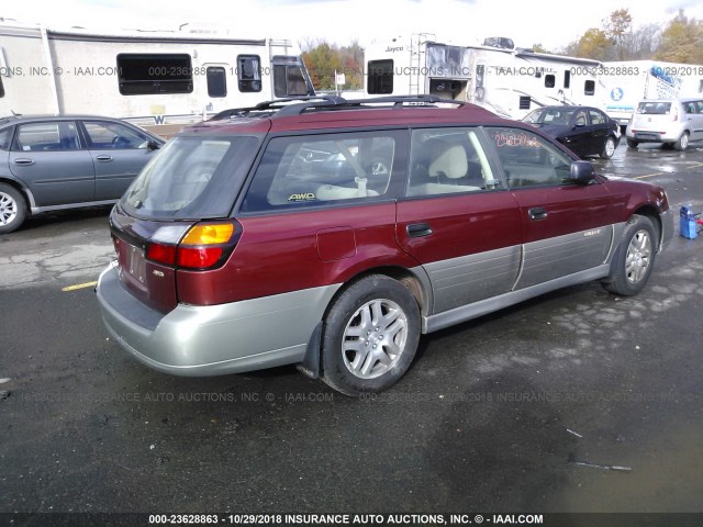 4S3BH675837613937 - 2003 SUBARU LEGACY OUTBACK AWP 栗色 照片 4