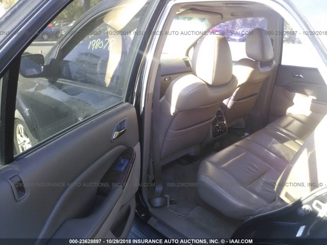 2HNYD18805H525709 - 2005 ACURA MDX TOURING BLACK photo 8