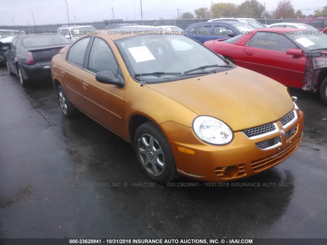 1B3ES56C85D125019 - 2005 DODGE NEON SXT ORANGE photo 1