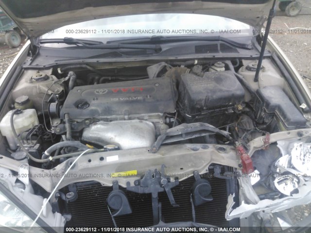 4T1BE32K95U420216 - 2005 TOYOTA CAMRY LE/XLE/SE 金色 照片 10