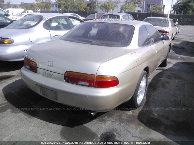 JT8JZ31C0P0016499 - 1993 LEXUS SC 300 GOLD photo 4