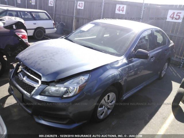 4S3BMCA6XE3032428 - 2014 SUBARU LEGACY 2.5I BLUE photo 2