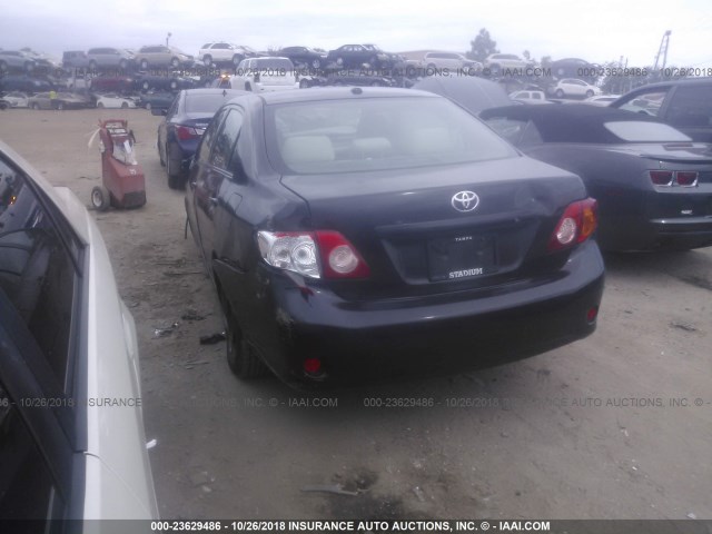 JTDBL40E49J054928 - 2009 TOYOTA COROLLA LE/XLE BLACK photo 3