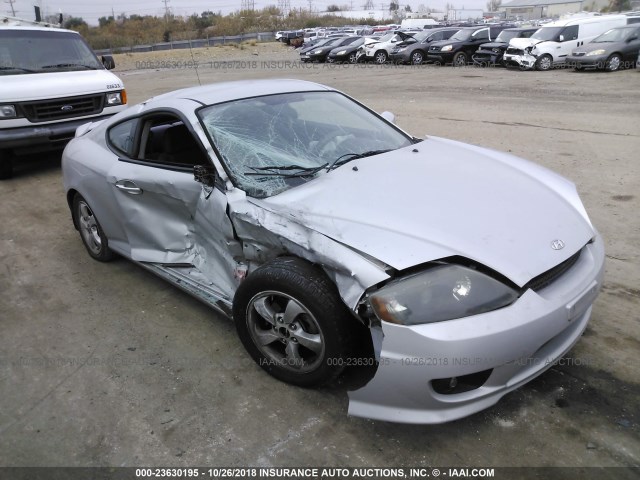 KMHHM65DX6U223973 - 2006 HYUNDAI TIBURON GS SILVER photo 1