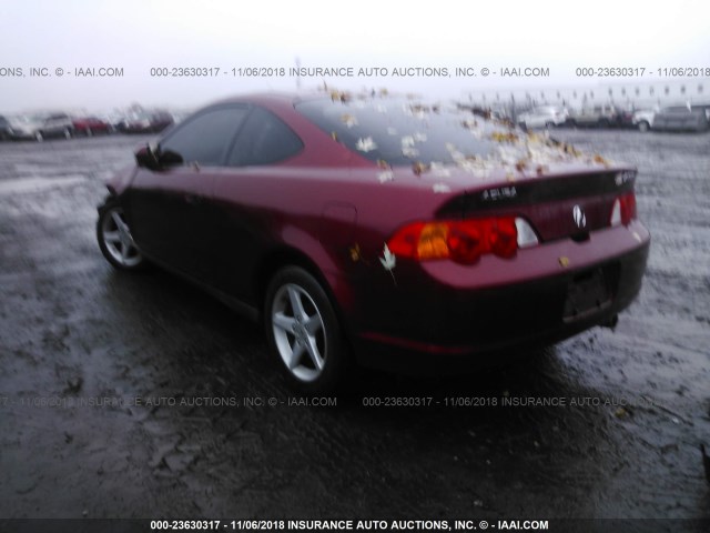 JH4DC54833C017849 - 2003 ACURA RSX RED photo 3