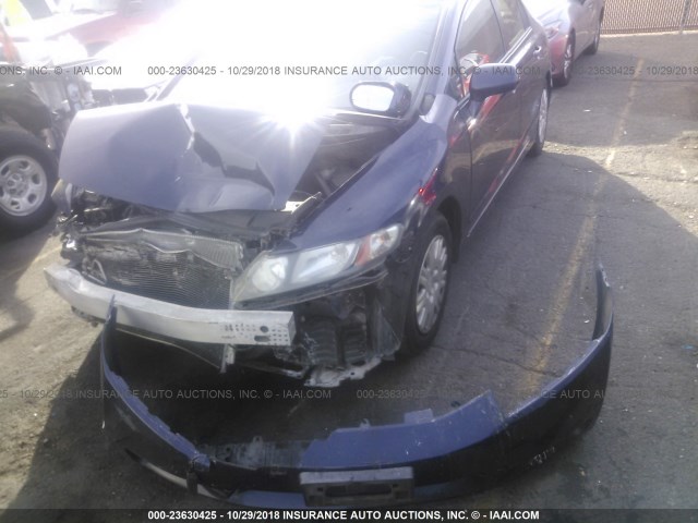 19XFA4F51BE000276 - 2011 HONDA CIVIC GX BLUE photo 6