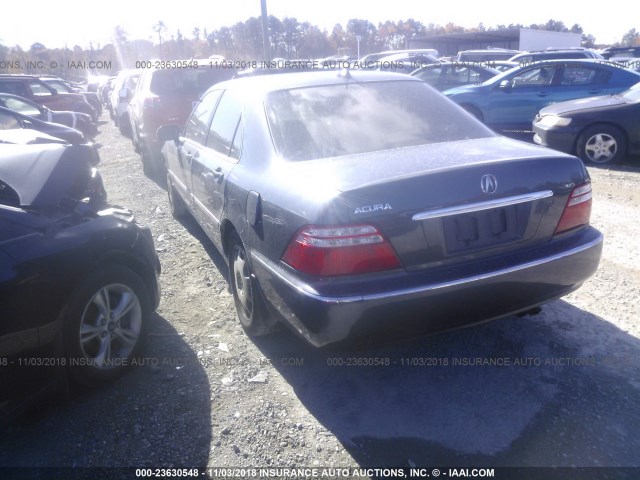 JH4KA96674C000604 - 2004 ACURA 3.5RL GRAY photo 3