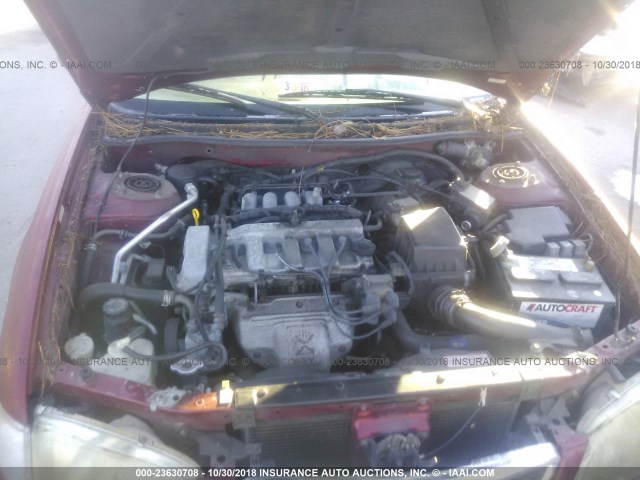 1YVGF22C6X5825371 - 1999 MAZDA 626 BURGUNDY photo 10