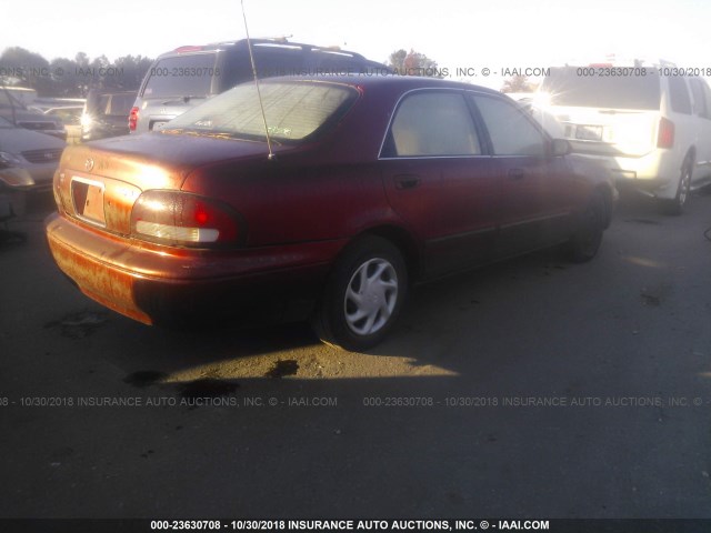 1YVGF22C6X5825371 - 1999 MAZDA 626 BURGUNDY photo 4