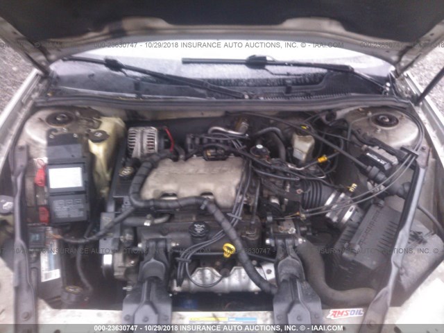 2G1WW12E259132156 - 2005 CHEVROLET MONTE CARLO LS ვერცხლისფერი ფოტო 10