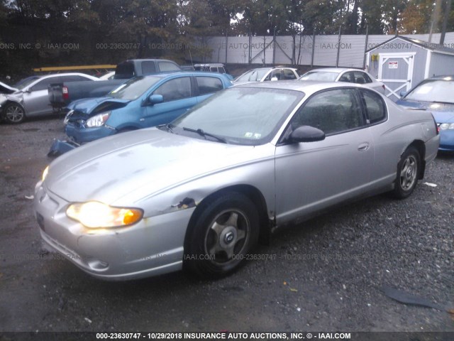 2G1WW12E259132156 - 2005 CHEVROLET MONTE CARLO LS ვერცხლისფერი ფოტო 2