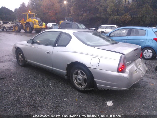 2G1WW12E259132156 - 2005 CHEVROLET MONTE CARLO LS ვერცხლისფერი ფოტო 3