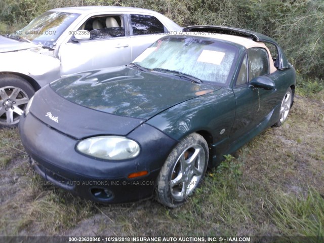 JM1NB353910211400 - 2001 MAZDA MX-5 MIATA LS GREEN photo 2