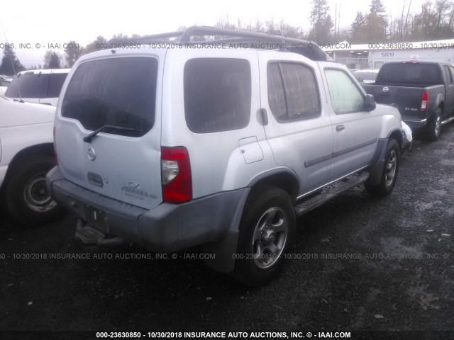 5N1MD28Y92C569213 - 2002 NISSAN XTERRA SE/SC SILVER photo 4