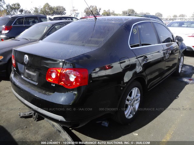 3VWEG71KX7M122475 - 2007 VOLKSWAGEN JETTA WOLFSBURG BLACK photo 4