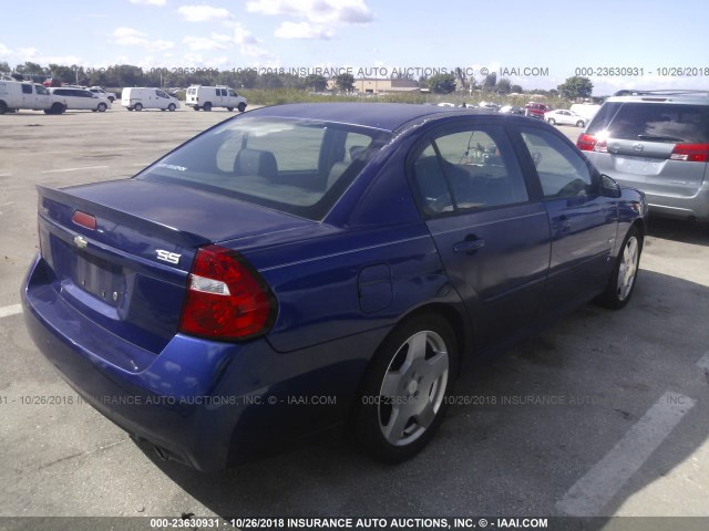 1G1ZW531X6F177788 - 2006 CHEVROLET MALIBU SS BLUE photo 4