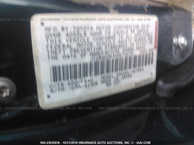 JT2BG22K4V0072270 - 1997 TOYOTA CAMRY LE/XLE GREEN photo 9