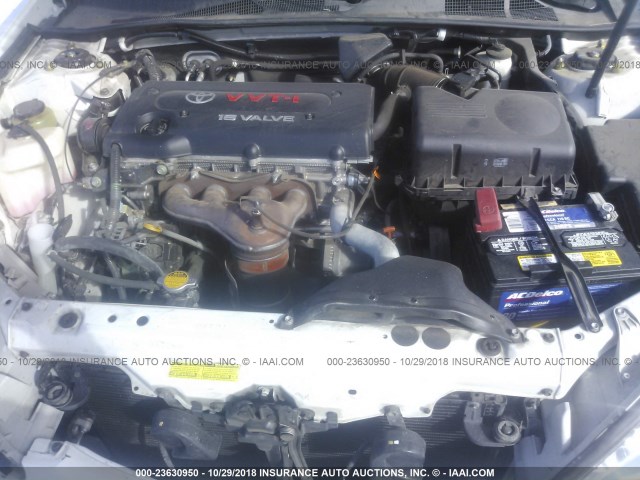 4T1BE32K54U285363 - 2004 TOYOTA CAMRY LE/XLE/SE WHITE photo 10