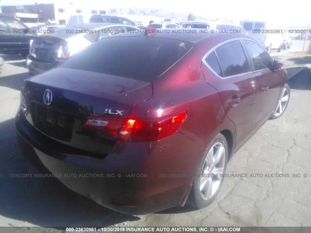 19VDE1F73EE010350 - 2014 ACURA ILX 20 TECH BURGUNDY photo 4