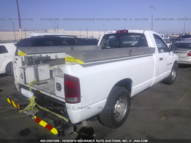 3D7KA26DX4G240658 - 2004 DODGE RAM 2500 ST/SLT 白色 照片 4