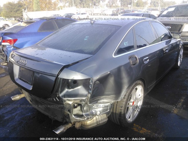 WAUEH74F08N167508 - 2008 AUDI A6 S-LINE 3.2 QUATTRO GRAY photo 4