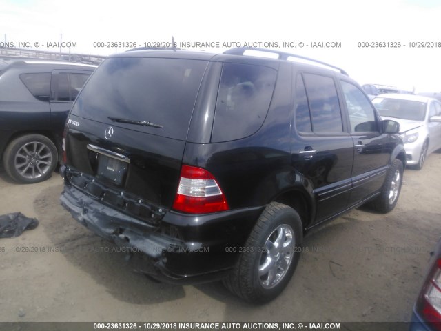 4JGAB75E34A511015 - 2004 MERCEDES-BENZ ML 500 BLACK photo 4