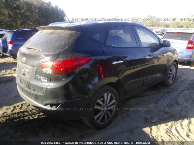 KM8JU3AC4CU318098 - 2012 HYUNDAI TUCSON GLS/LIMITED შავი ფოტო 4