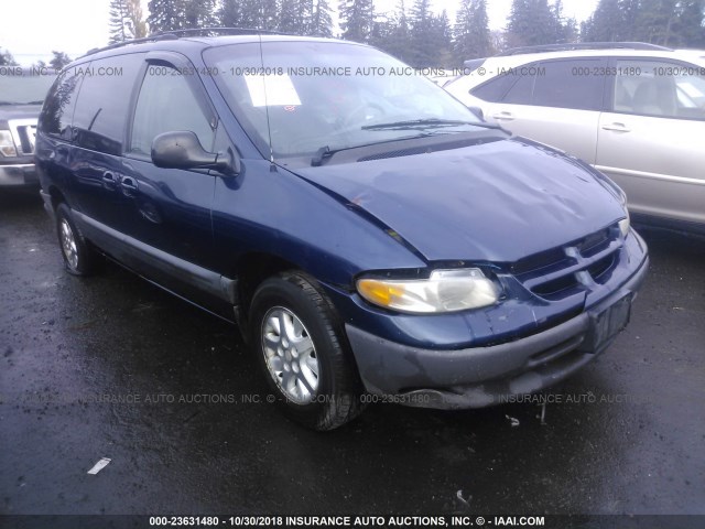 1B4GP44L6YB638322 - 2000 DODGE GRAND CARAVAN SE/SPORT Dark Blue photo 1