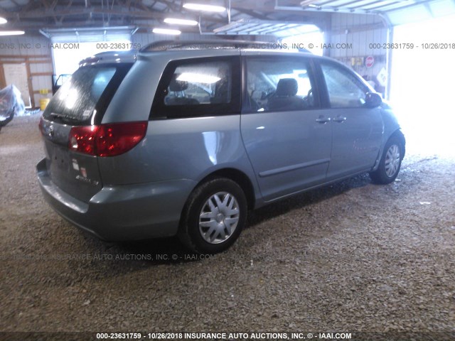 5TDZA23C26S547640 - 2006 TOYOTA SIENNA CE/LE TEAL photo 4
