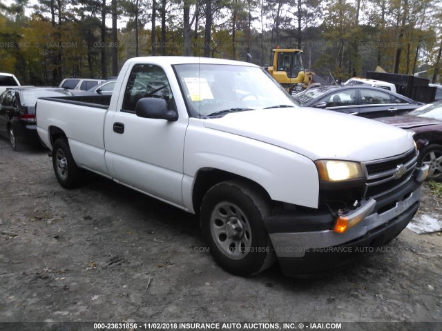 1GCEC14X17Z171551 - 2007 CHEVROLET SILVERADO C1500 CLASSIC WHITE photo 1