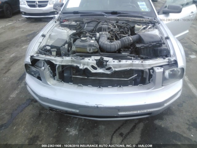 1ZVFT84N065222259 - 2006 FORD MUSTANG SILVER photo 6